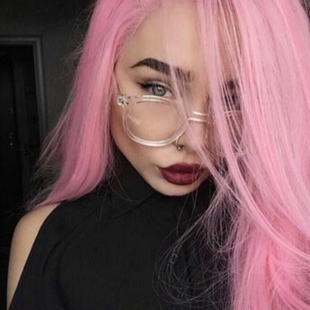 22” PINK STRAIGHT LACE FRONT WIG FOR WOMAN NEW